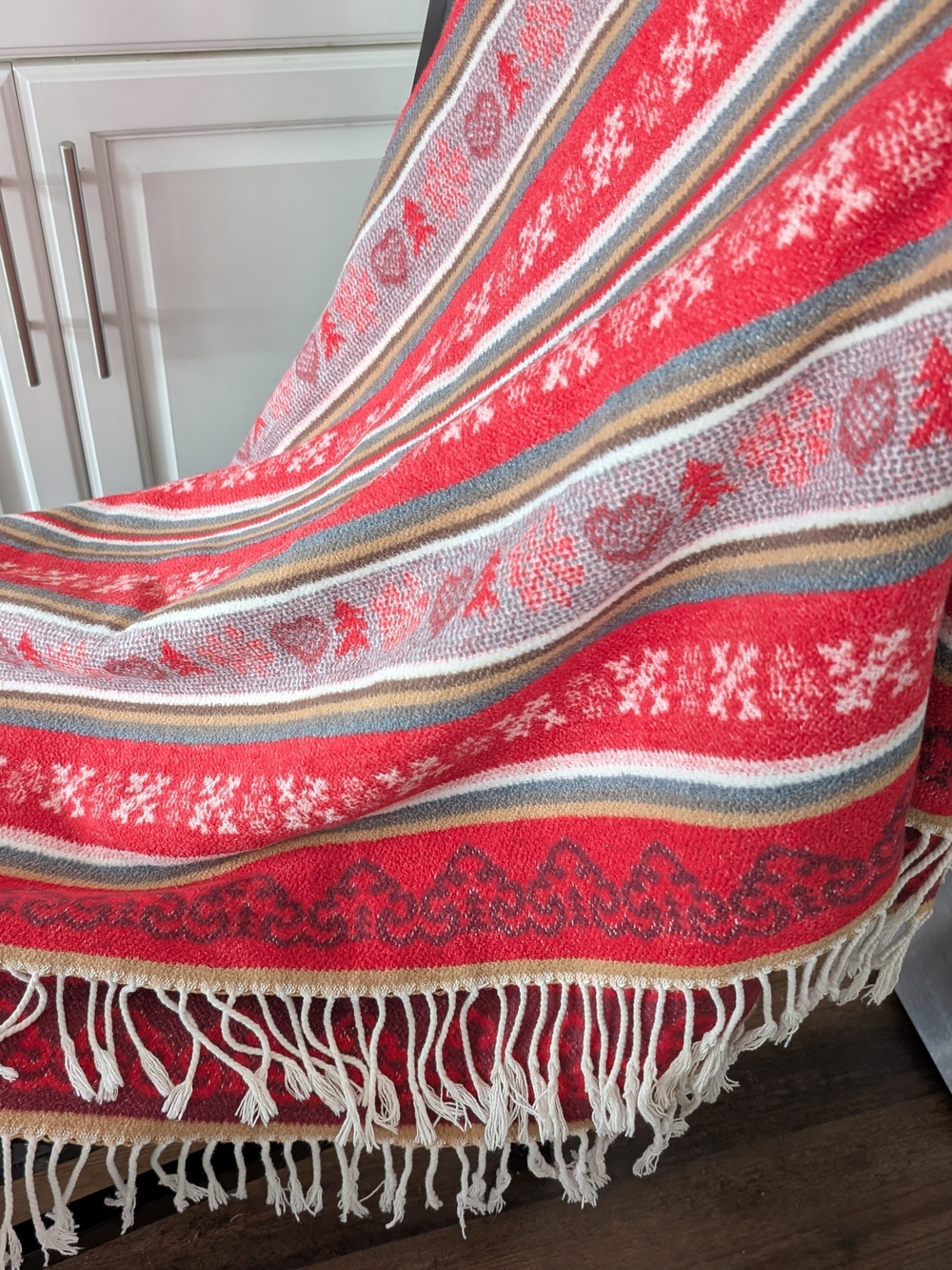 Beautiful Nordic Fair Aisle Swedish Print Soft Throw Cotton Blend Portugal
